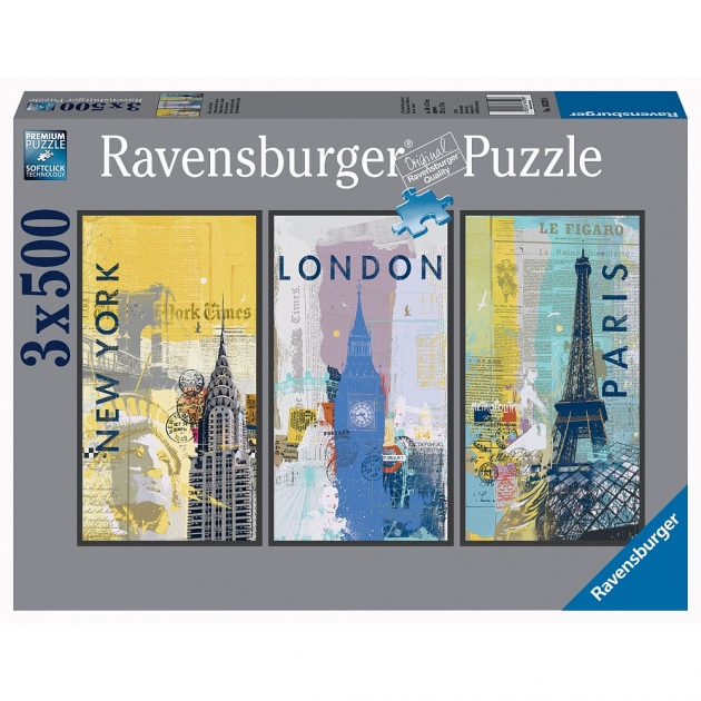 Пазл Ravensburger Путешествие по миру 3х500 шт 16329