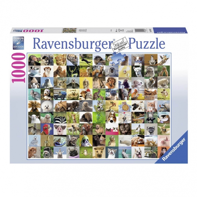 Пазл Ravensburger 99 забавных животных 1000 шт 19642