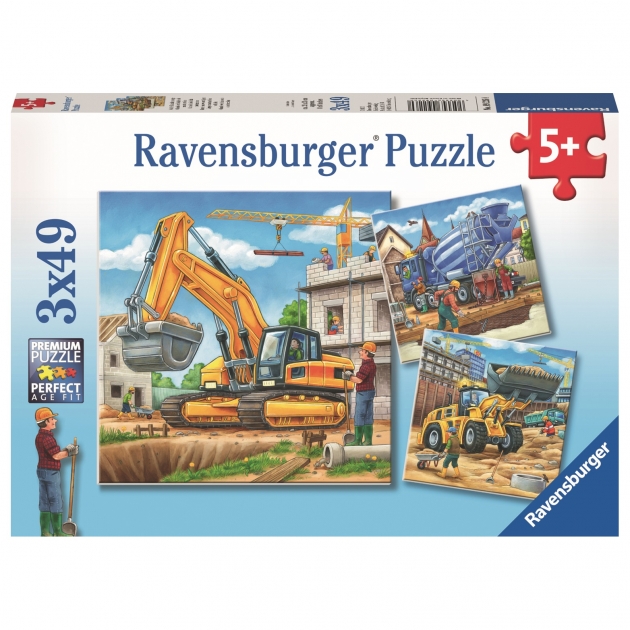 Пазл Ravensburger Большие строительные машины 3х49 шт 09226