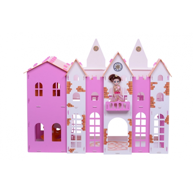 Кукольный домик R&S Замок Джульетты бело сиреневый