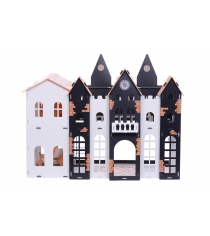 Кукольный домик R&S Замок Джульетты бело черно оранжевый