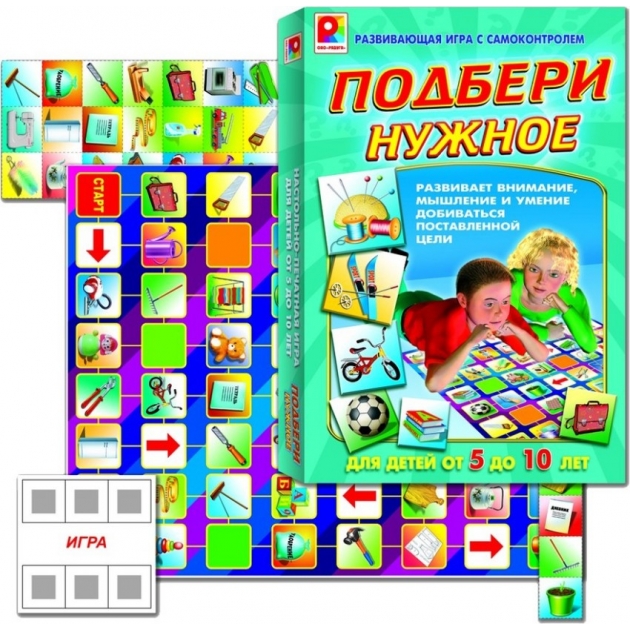 Настольная игра с игровым полем и фишками подбери нужное Радуга С-433