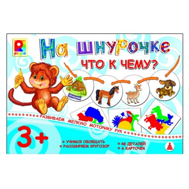 Настольная игра на шнурочке что к чему Радуга С-944