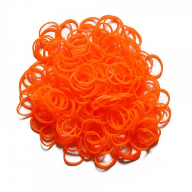 Набор гелевых резинок Rainbow Loom для плетения браслетов оранжевый 600 шт B0026