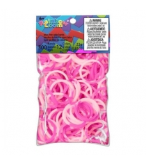 Набор резинок для плетения браслетов Rainbow Loom розово белый B0041...
