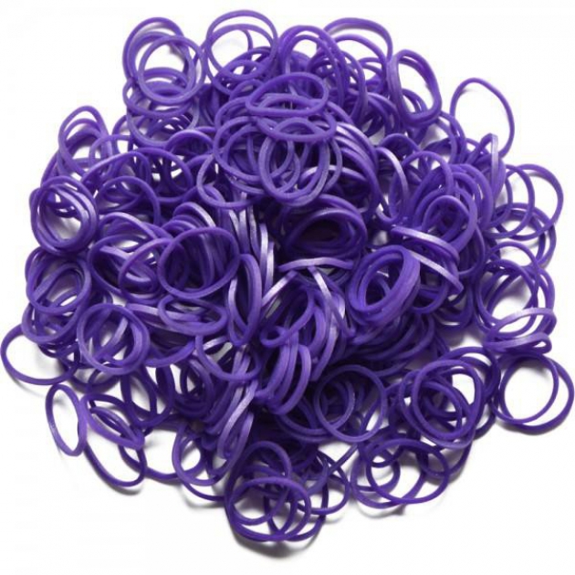 Резиночки для плетения браслетов Rainbow Loom фиолетовый металлик B0049