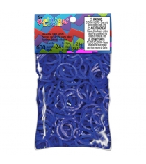 Резиночки для плетения браслетов Rainbow Loom гелевые темно синие B0056...