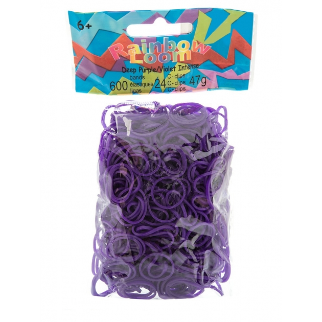Набор резинок для плетения браслетов Rainbow Loom темно фиолетовые B0083
