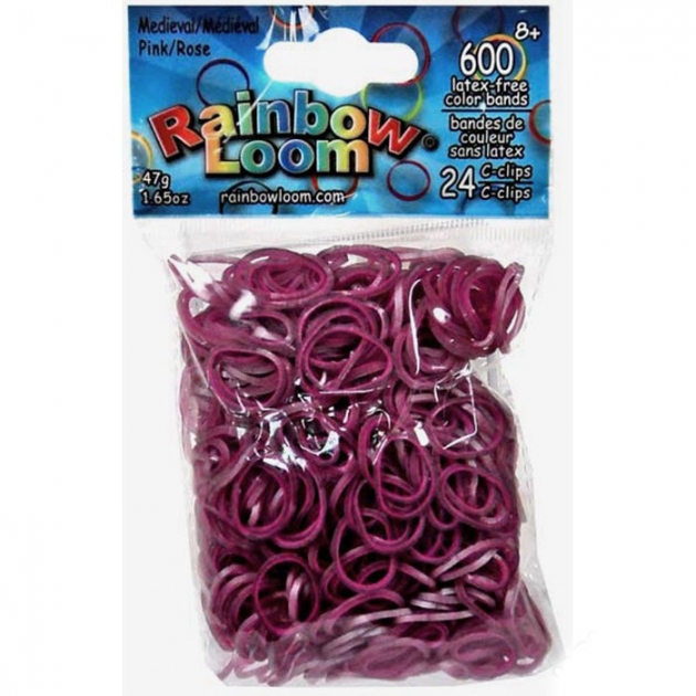 Набор резинок для плетения браслетов Rainbow Loom Средневековье розовые B0110
