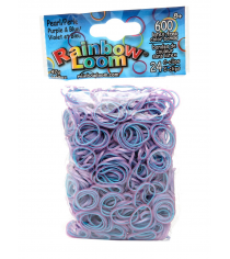 Набор резинок для плетения браслетов Rainbow Loom Перламутр фиолетово синий 600 ...