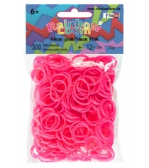 Резиночки для плетения браслетов Rainbow Loom Неон розовые B0221