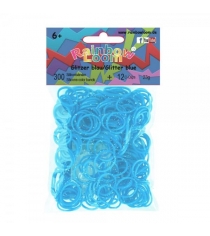 Резинки для плетения браслетов Rainbow Loom Силикон блестящие голубые B0365...