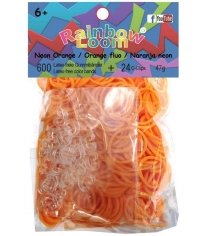 Резинки для плетения неоновый оранжевый solid bands Rainbow Loom B0021...
