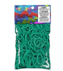 Резинки для плетения сине зелёный solid bands teal Rainbow Loom B0023...