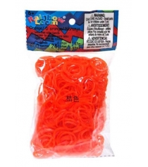 Резинки для плетения solid bands orange jelly оранжевые Rainbow Loom B0018...