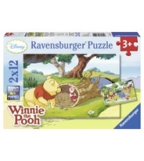 Пазл винни с друзьями 2 по 12 деталей Ravensburger 07552WD