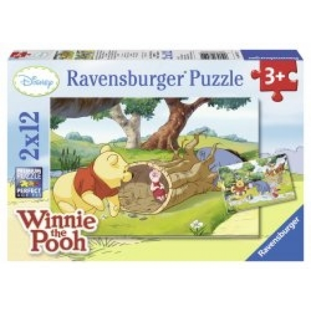 Пазл винни с друзьями 2 по 12 деталей Ravensburger 07552WD