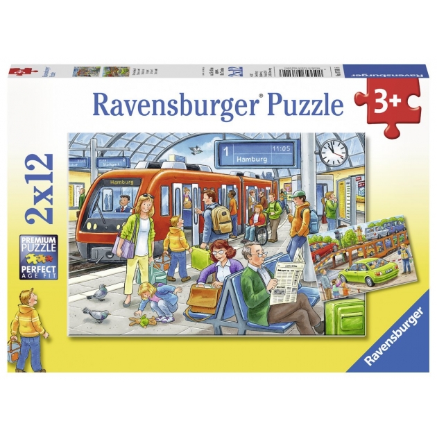 Пазл все на борт 2 пазла по 12 элементов Ravensburger 7611