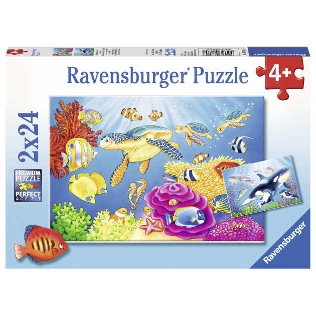 Пазл на глубине моря 2 пазла по 24 элемента Ravensburger 7815