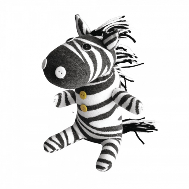 Набор для творчества Развивашки игрушка из носков зебра Т3318