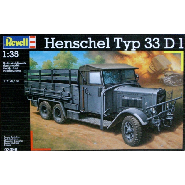 Сборная модель немецкого армейского грузовика henschel 33d1 Revell 03098R