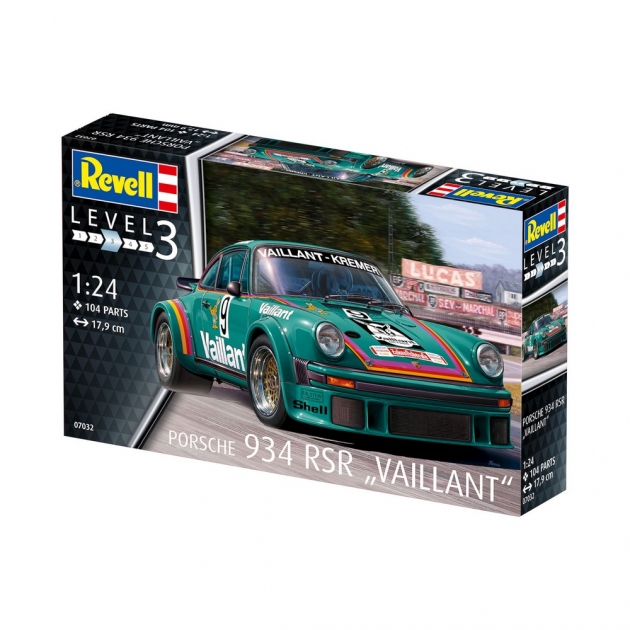 Модель автомобиль RevellPorsche 934 RSR Vaillant 1:24 07032R