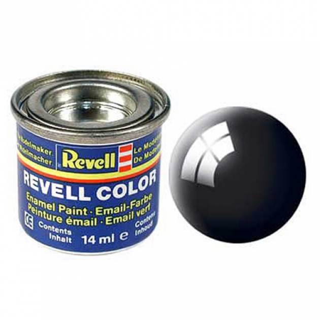 Эмалевая краска Revell черная РАЛ 9005 глянцевая 32107