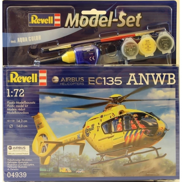 Набор со сборной моделью вертолета Revell EC135 ANWB 1:72 64939