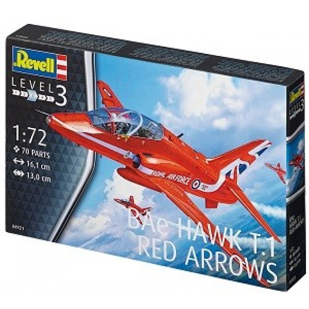 Сборная модель легкий штурмовик hawk t1 red arrows масштаб 1:72 Revell 04921R