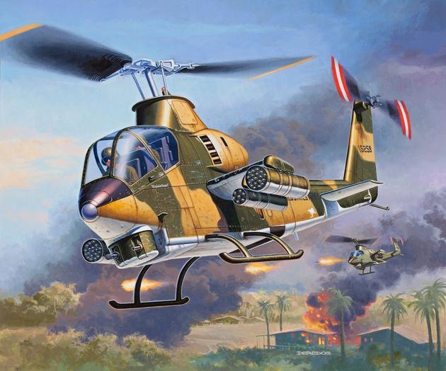 Сборная модель американский ударный вертолёт bell ah 1g cobra Revell 04954R