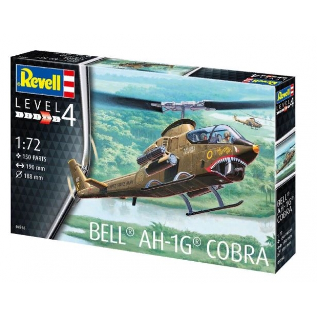 Сборная модель американский ударный вертолёт bell ah 1g cobra Revell 4956