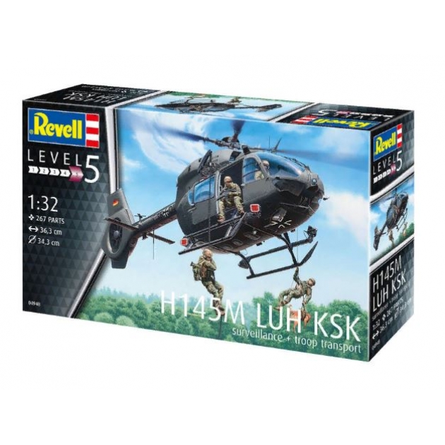 Сборная модель легкий многоцелевой вертолет h145m luh ksk Revell 4948