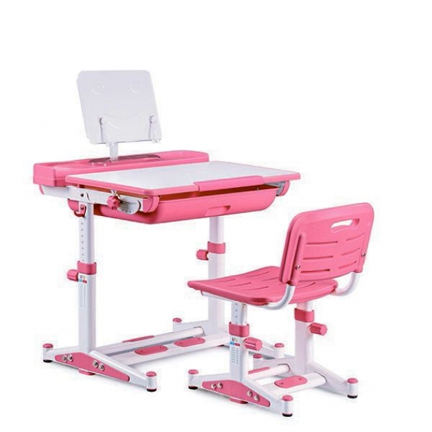 Комплект парта и стульчик RIFFORMA FUNNY розовый белый