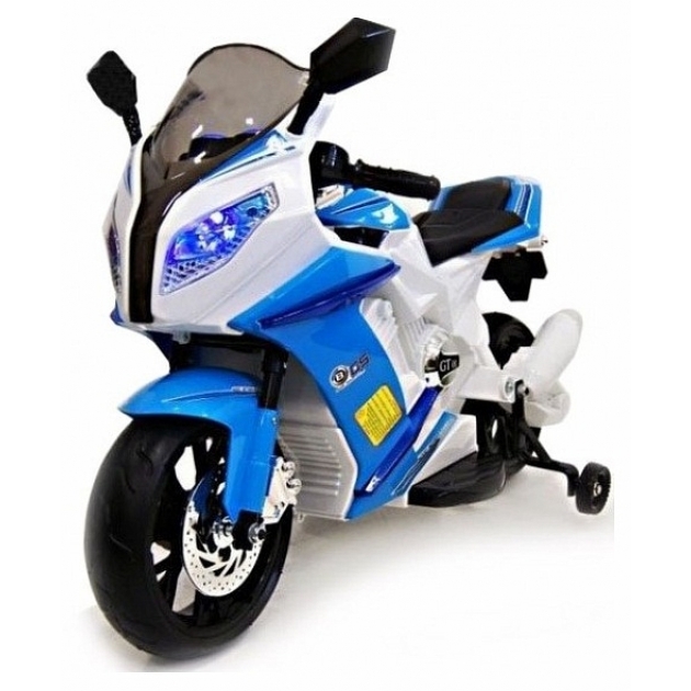 Электромобиль Moto белый синий