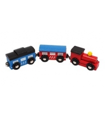 Деревянная игрушка поезд магнитный Рыжий кот ИД-0084