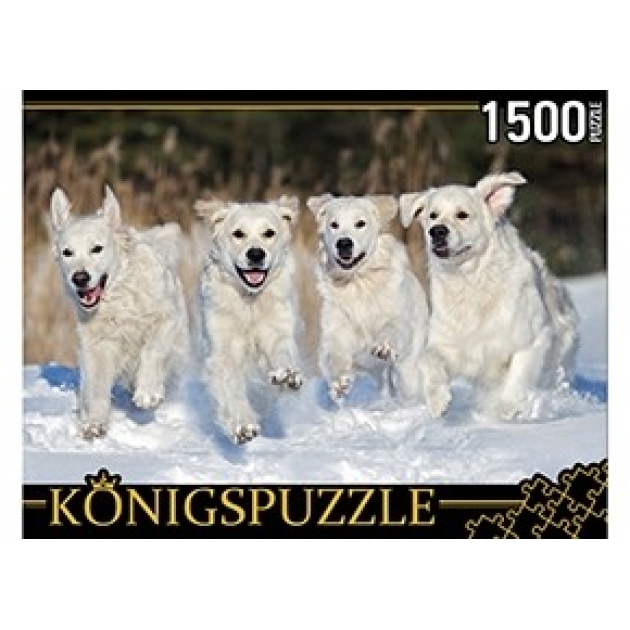 Пазлы Konigspuzzle щенки золотистого ретривера 1500 эл ГИК1500-8476