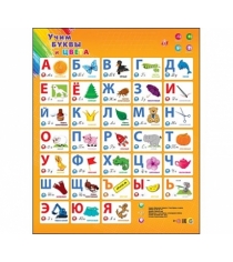 Звуковой плакат учим буквы и цвета Рыжий кот ЗП-7197