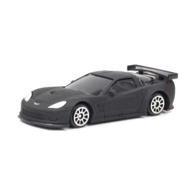 Масштабная модель автомобиля chevrolet corvette c6r матово черная 1:64 RMZ City 344005SM