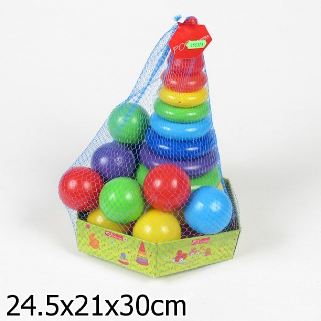 Набор развивающий радуга с мячиками Росигрушка 2156