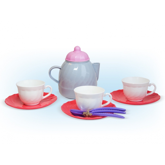 Набор посуды чайный розовый зефир 11 пр Рославльская игрушка Р85366 