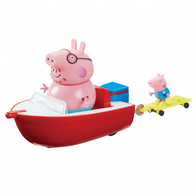 Игровой набор свинка пеппа holiday time моторная лодка Росмэн 30629