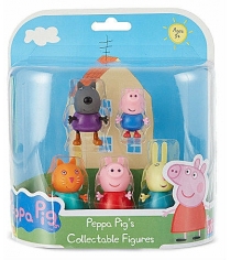 Игровой набор свинка пеппа и друзья 5 фигурок 5 5 см Intertoy 30704
