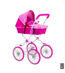 Кукольная коляска RT цвет фуксия розовый 5177
