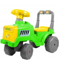 Каталка RT трактор в зелено желтый 6529