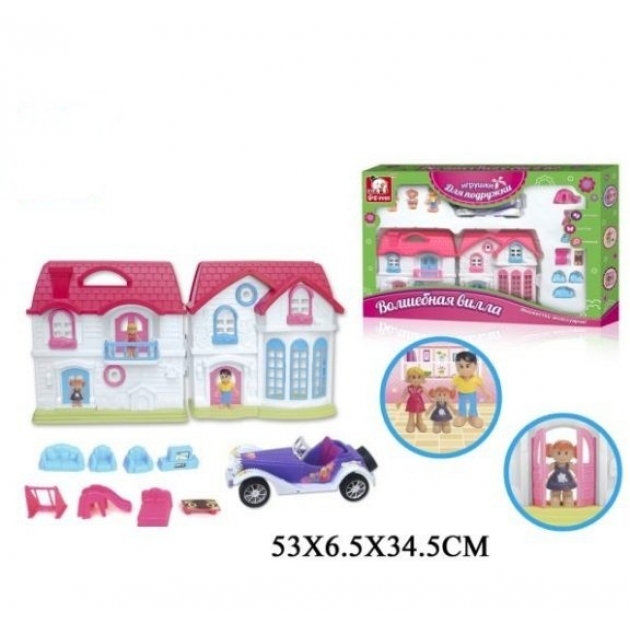 Дом для кукол волшебная вилла 12 аксессуаров S S toys 100697952