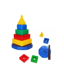 Пирамидка квадро Счастливое детство 5189