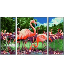 Картина по номерам триптих фламинго 50 х 80 Schipper 9260782