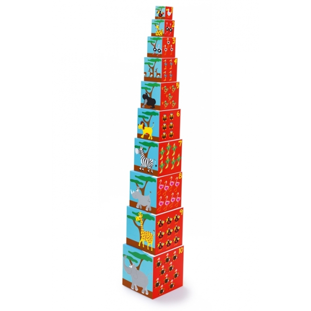 Кубики Scratch 6181034 stacking tower animals of the world