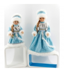 Новогодняя игрушка снегурочка звук движение 40 см Северное сияние IT101373