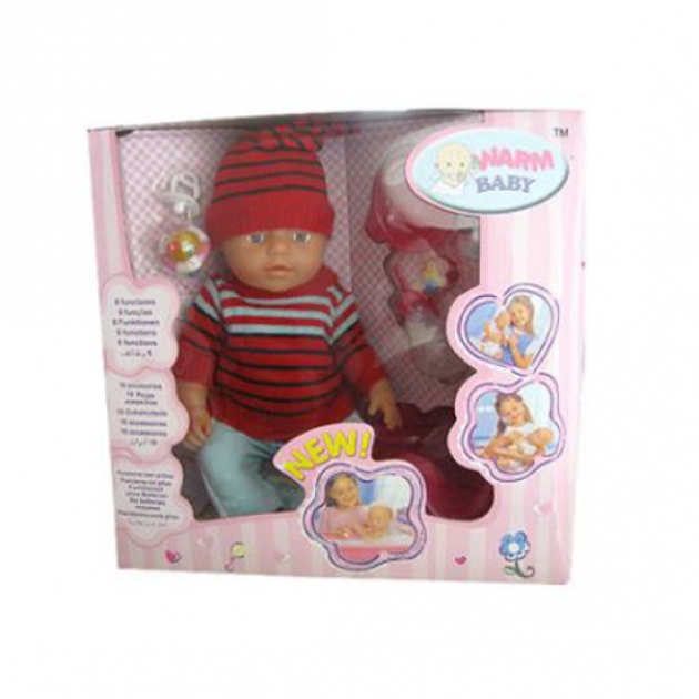 Функциональный пупс warm baby с аксессуарами Shantou Gepai B1425496